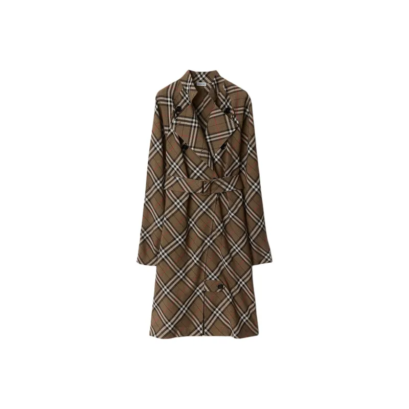 Burberry SS25 Long Sleeved Dress Women's Shrub Color-0