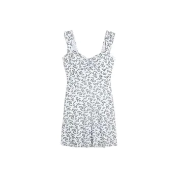 Hollister SS24 Sleeveless Dress Women's White Floral