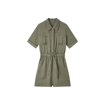 EICHITOO SS24 Jumpsuit Women's Dark Green