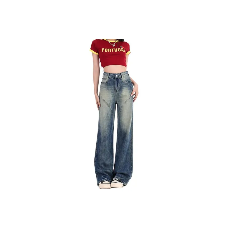 Kazakhstan Jeans Women's Vintage Blue-0