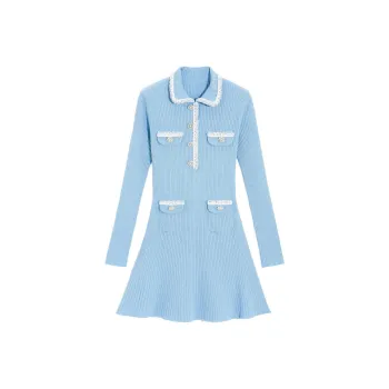 Bebe FW24 Long Sleeved Dresses Women's Blue