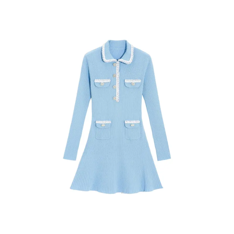 Bebe FW24 Long Sleeved Dresses Women's Blue-0