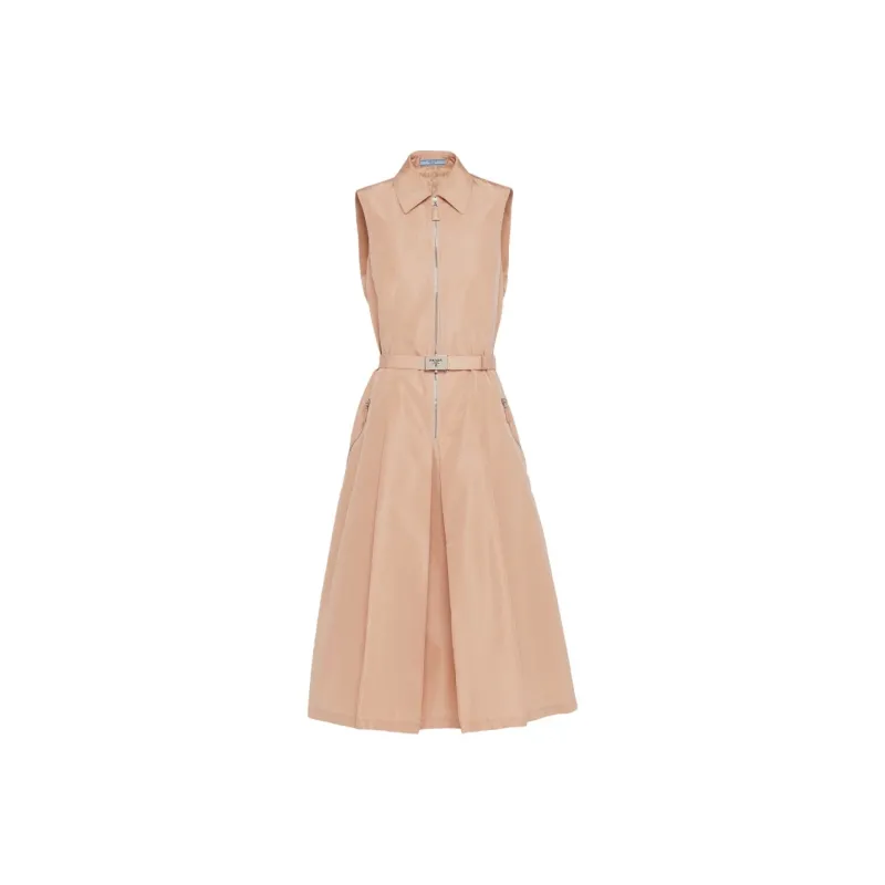 PRADA Belted Zipped Midi Dress-0