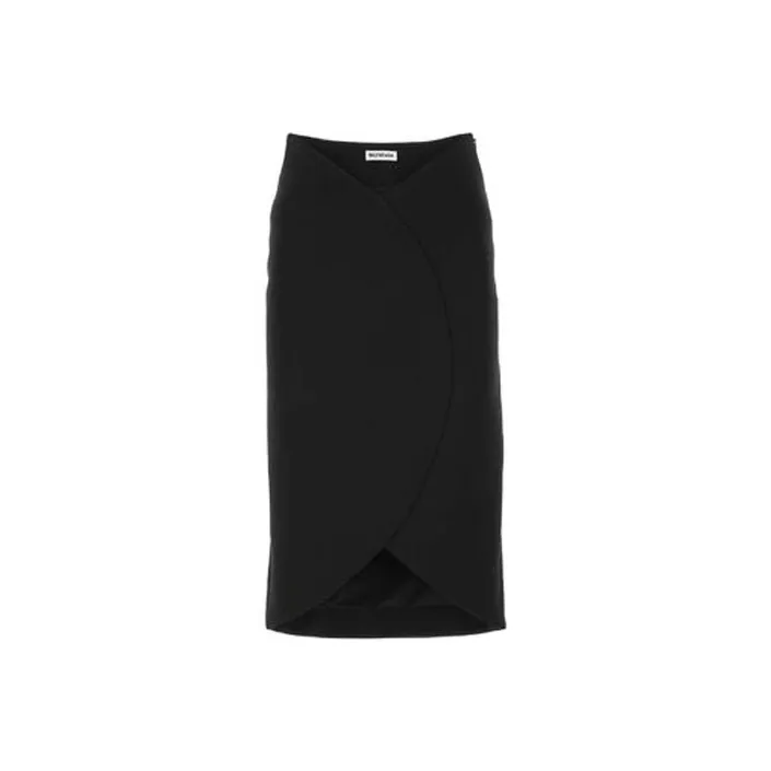 Balenciaga Wrap Midi Pencil Skirt-0