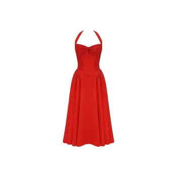 HOUSE OF CB ADABELLA Slip Dress Women's ITALIAN TOMATO/Italian Tomato Red