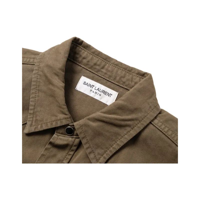 SAINT LAURENT Shirt Women's Khaki-4