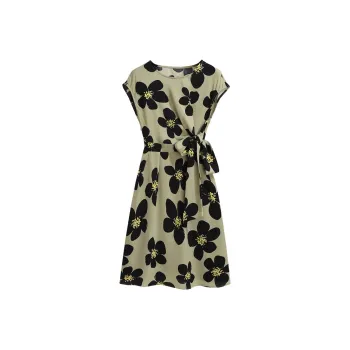 Silky Queen Sleeveless Dress Women's Green