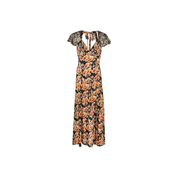 rixo Angelina Cap-sleeve Midi Dress