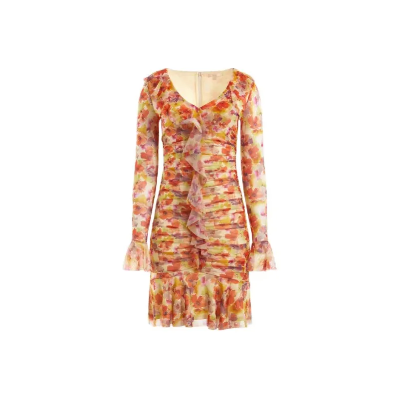 GUESS Long-Sleeved Dresses Women's Yellow-0