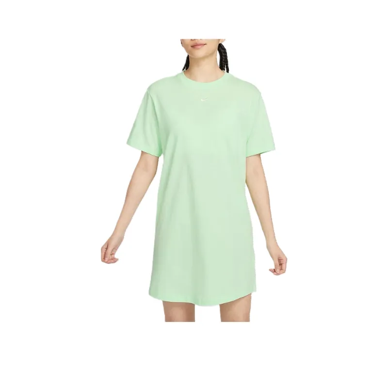 Nike Sportswear Essentials Series Short-Sleeved Dresses Women's Vapor Green-0