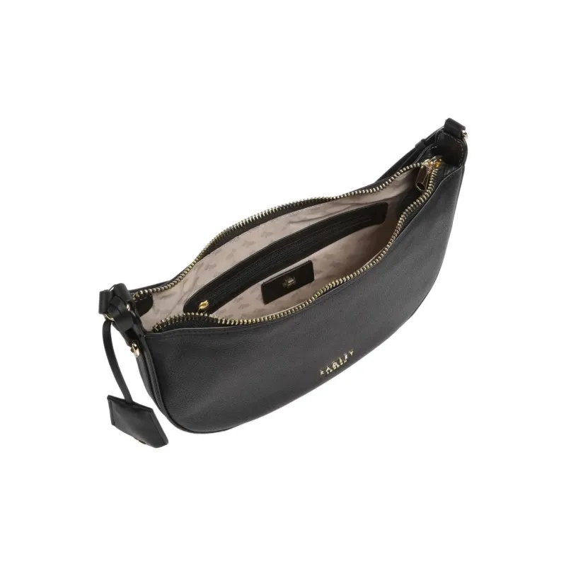 RADLEY Cow Leather Crescent Bag Portable Crossbody Bag Shoulder Bag Medium Size Women's Black-3