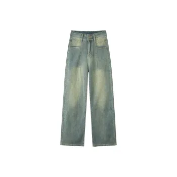 ZNZX Universal For All Seasons Jeans Loose Fit Women's Nanobeige Blue