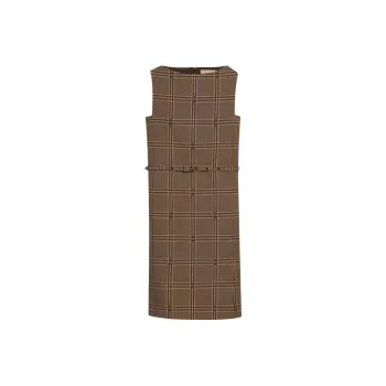 GUCCI Sleeveless Dress Women's Brown