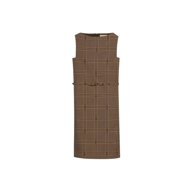 GUCCI Sleeveless Dress Women's Brown-0