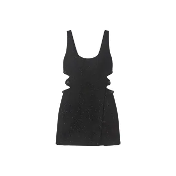 Self portrait Sleeveless Dress Women's Classic Black