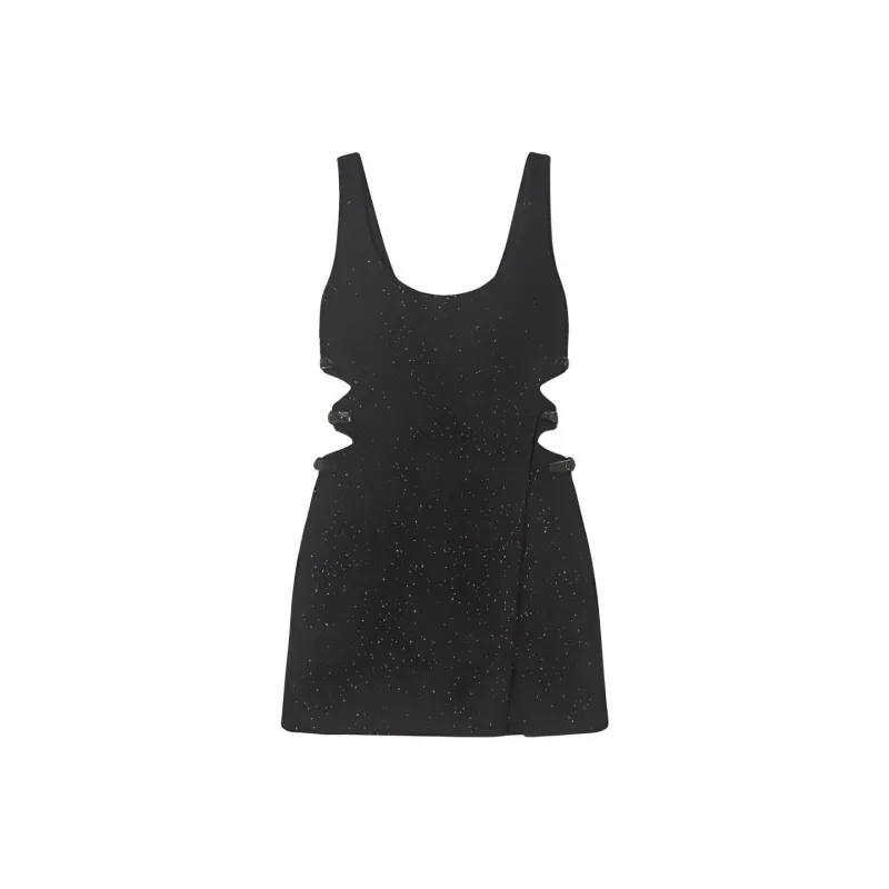 Self portrait Sleeveless Dress Women's Classic Black-0