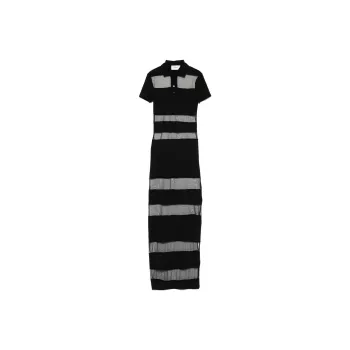 COPERNI Striped Sheer Polo Dress