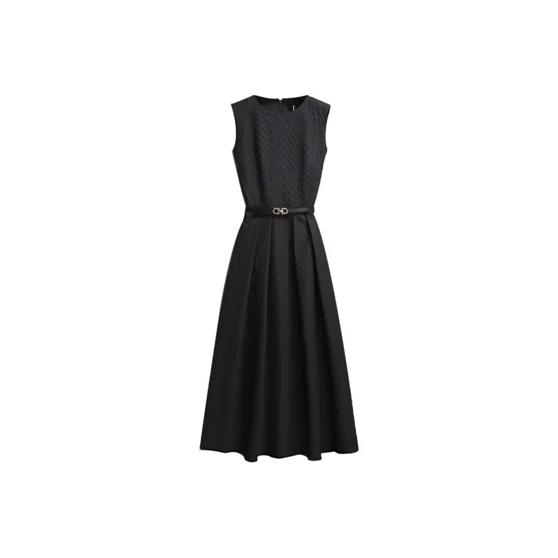 Silky Queen Sleeveless Dress Women's Black-0