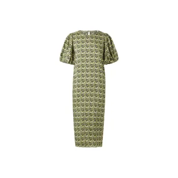 III VIVINIKO Short Sleeved Dress Women's Print Green
