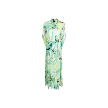 PINKO Long Sleeved Dresses Women's Light Green