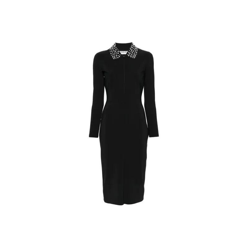 CHIARA BONI La Petite Robe Zoelle Pearl Midi Dress-0