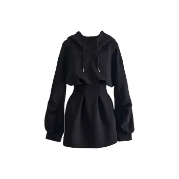 LEMON FAIRY Long Sleeved Dresses Women's Black