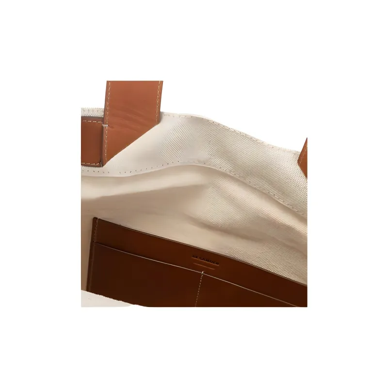 JIL SANDER Canvas Shoulder Bag Women's White-5