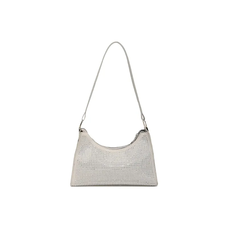 TOUTSEUL YOLO Suede Shoulder Bag Regular Women's Ecru/Black/Rose Red-0