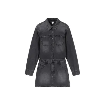 Miss Sixty Long Sleeved Dresses Women's Black Gray