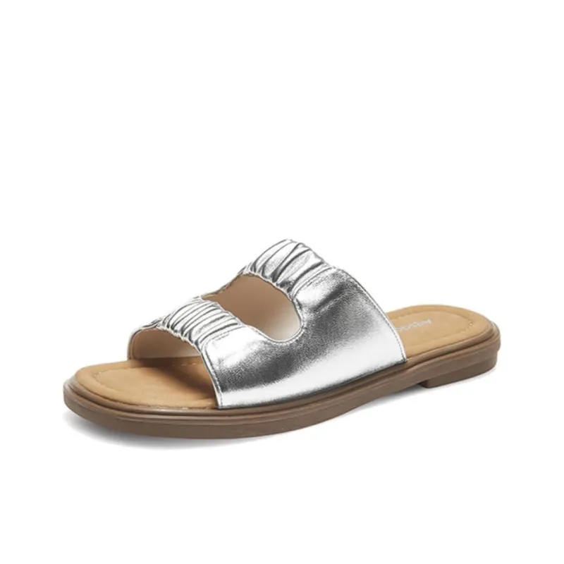 AGSDON Rubber Sole Abrasion Resistant Slide Slippers Women's-7