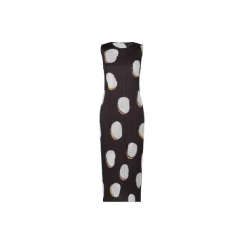 PLEATS PLEASE ISSEY MIYAKE Sleeveless Dress Women's Black