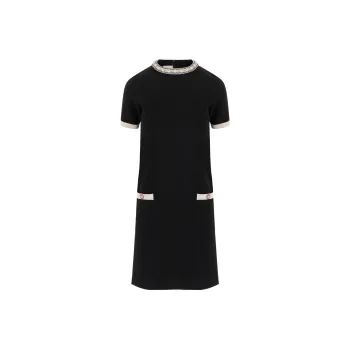 Valentino Embellished Crewneck Mini Dress