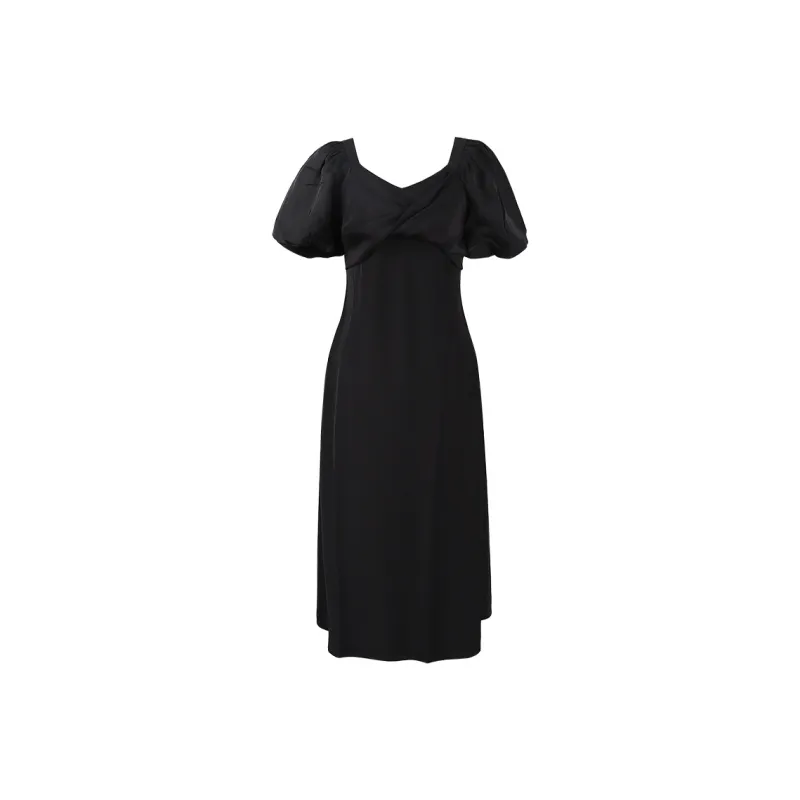 THE SEA LIFE Short Sleeved Dress Women's Black Mage-0