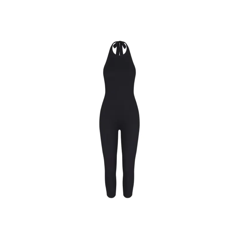 Khy SS24 DROP 009 Smooth Stretch Capri Catsuit Jumpsuit Women's Black-0