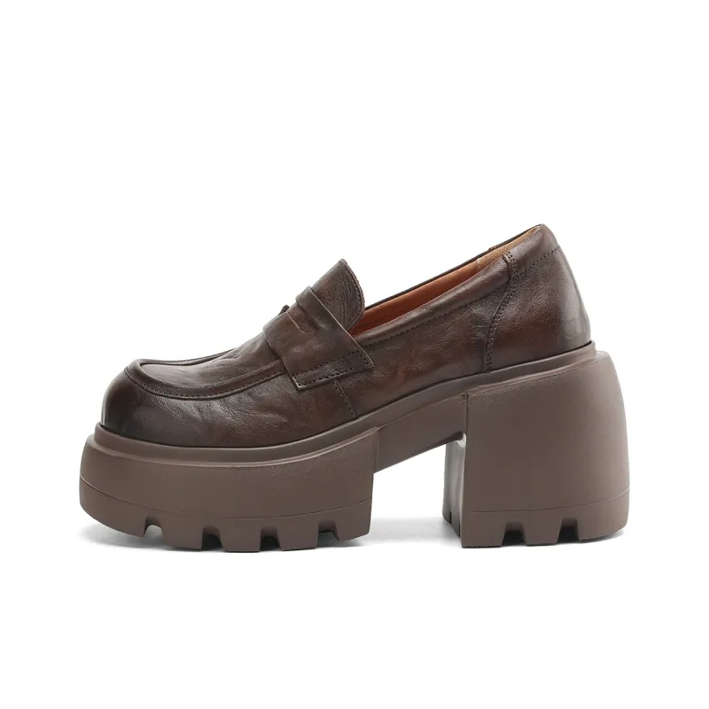 OCCAMAN Chunky Heel High Heels 8.5cm Women's-7