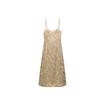 ZARA Slip Dresses Women's Yellow