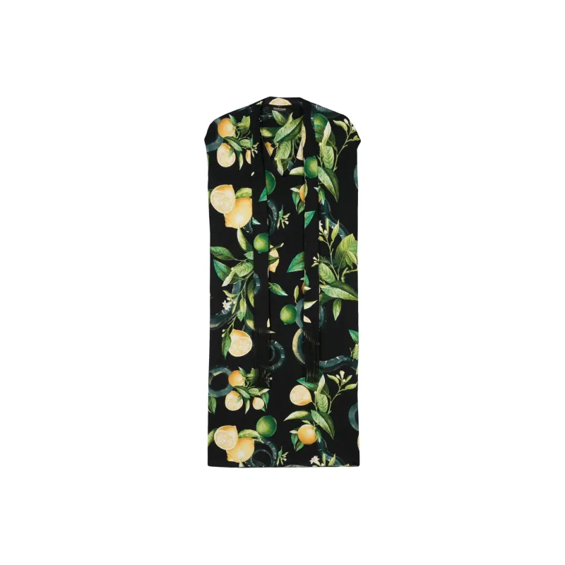 Roberto Cavalli Lemon print Midi Dress-0