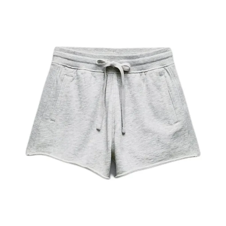 ZARA Casual Shorts Women's Zebra Print Gray-0