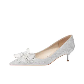 Lan Miao Slim Heel High Heels 4.5CM Women's Silver