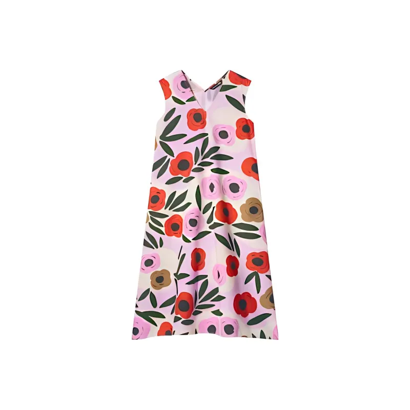 Marimekko X UNIQLO Marimekko Co-brand Sleeveless Dresses Women's Pink-0