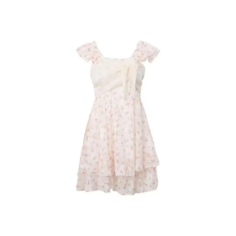 Qiuerle Short Sleeved Dress Women's-0