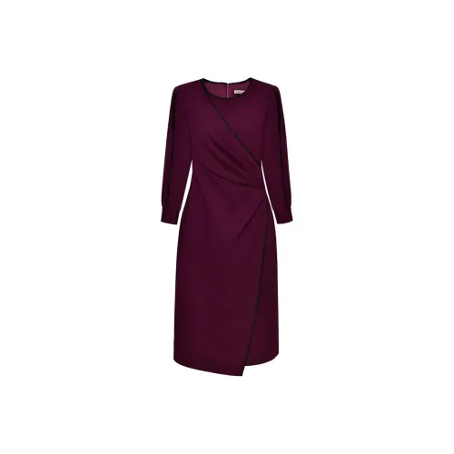 DIFFIE RIEGER Long-Sleeved Dresses Women's Deep Berry Purple