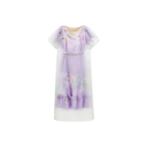 LOEWE Short-Sleeved Dresses Women's Light Purple