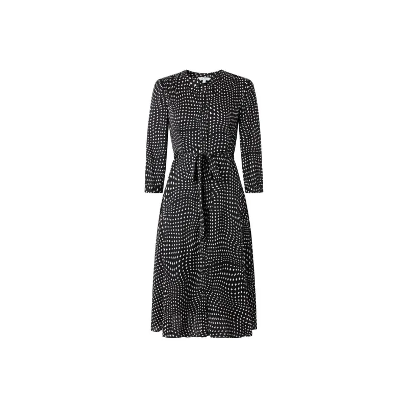 JZ. ANNAKRO Long Sleeved Dress Women's Floral Black-0