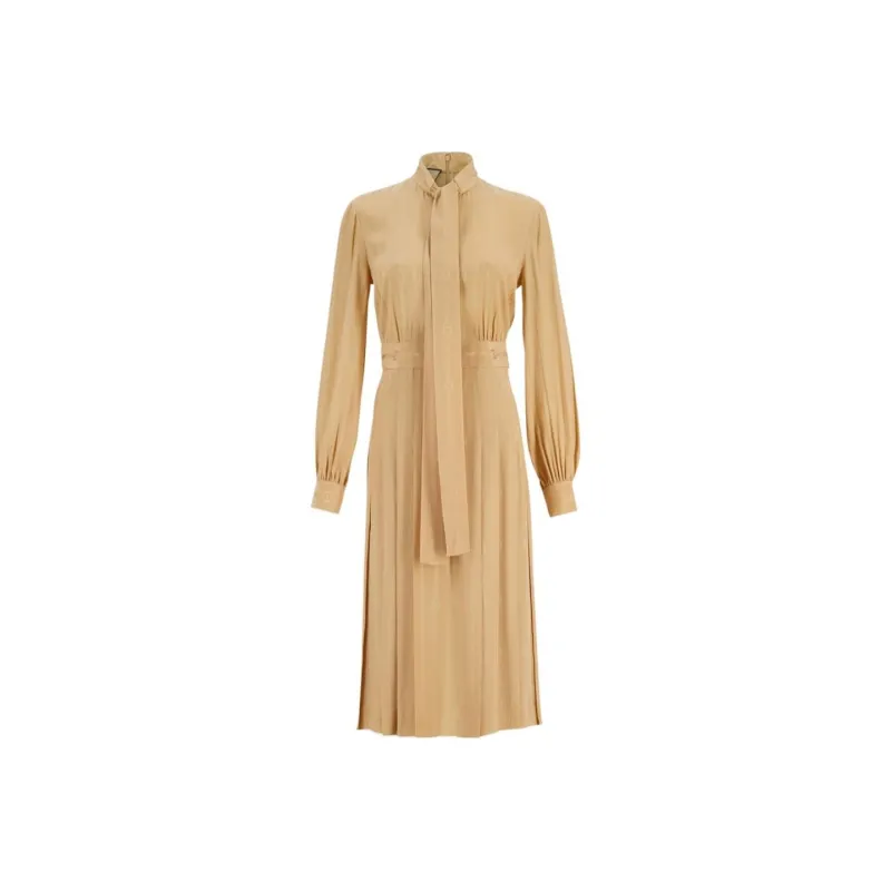 GUCCI Long-Sleeved Dresses Women's Beige-0
