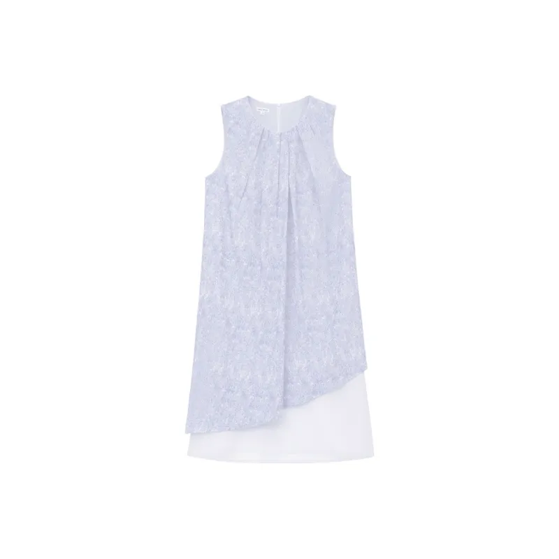 Self Who Sleeveless Dress Women's Sky Blue-2