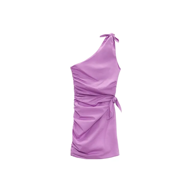 ZARA Sleeveless Dress Women's Pink/purple-0