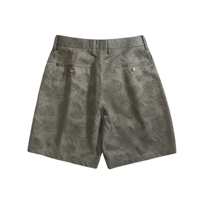 Dance With Wolves Casual Shorts Men's Gray Green-1