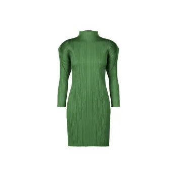 PLEATS PLEASE ISSEY MIYAKE SS24 Long-Sleeved Dresses Women's Green