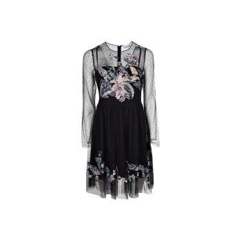 RED VALENTINO Long Sleeved Dresses Women's Black